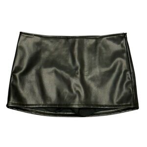Dolls Kill Generation Kiss Black Faux Leather Mini Skirt